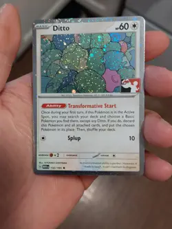 Pokemon TCG Ditto 132/165 Prize Pack 6 151 Cosmos Holo DOUBLE SWIRL NM/LP 💫💫 - Image 2