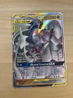 Arceus & Dialga & Palkia GX 156/236 Cosmic Eclipse Ultra Rare Tag Team Pokemon - Image 1