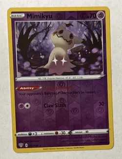 2020 Pokemon TCG Mimikyu Reverse Holo Darkness Ablaze 081/189 Ungraded - Image 1