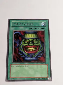 Yugioh Pot of Greed LOB-119 Rare Unlimited LP - Image 1