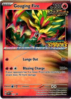 NM Pokemon Gouging Fire SVP151 Holo Black Star Promo Card - Image 1