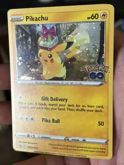 Pikachu SWSH234 Black Star Promo 2022 Pokemon Go Holo Card Mint NM - Image 3