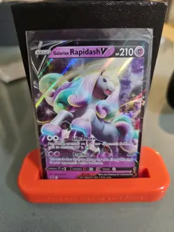 Pokemon Galarian Rapidash V SWSH111 Black Star Promo Card Near Mint Condition - Image 1