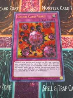 Yu-GI-Oh! Crush Card Virus LCKC-EN046 Ultra Rare 1st Edition Near Mint - Image 1
