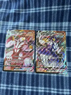 Pokemon Jumbo Oversized Promo - 2 Card Set Single & Rapid Strike Urshifu VMAX - Image 1