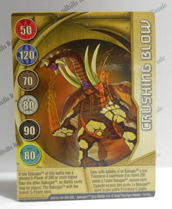 Bakugan Card - Crushing Blow - Gold Gate Card - BA305 - 14/48d - 2008 - Image 1