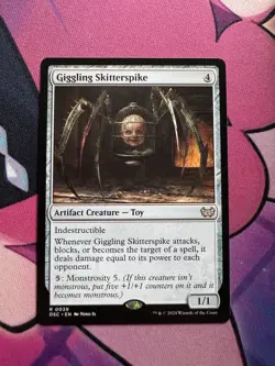 Giggling Skitterspike 39 R Commander: Duskmourn: House of Horror NM MTG - Image 1