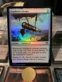 MTG Magic the Gathering Explorer's Scope (380/1173) Commander Masters NM FOIL - Image 1