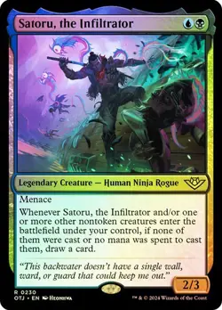 Satoru, the Infiltrator (0230) - Outlaws of Thunder Junction - Rare (Foil) - Image 1