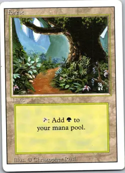 Magic The Gathering Forest (B) 286 Revised Edition tcg - Image 1