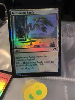 MTG Magic the Gathering Blossoming Sands (265/606) Kamigawa Neon Dynasty LP FOIL - Image 3