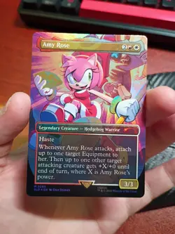1x - Amy Rose - FOIL BORDERLESS #2083 - Sonic Secret Lair Super MTG - Image 1