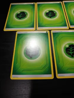 7x Grass 2019 Pokemon Cards Lot Basic Energy Sun and Moon Common NM/M Vintage - Image 4
