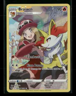 Braixen TG01/TG30 Pokemon SWSH12: Silver Tempest Trainer Gallery Ultra Rare NM - Image 1