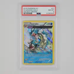 PSA 8 NM-MT 2015 Pokemon XY Gyarados-Holo 21/98 Ancient Origins - Image 1