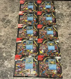 10x Pokemon TCG Mega Evolution 3 Pack Blister ME01 Psyduck/Golduck - Ships Fast - Image 1