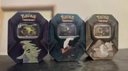 Tyranitar Slaking Darkrai Pokemon Tins Lot of 3 Sealed tins set - Image 1