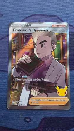 Pokemon TCG Professor's Research (Full Art) Celebrations 024/025 Holo Ultra Rare - Image 1