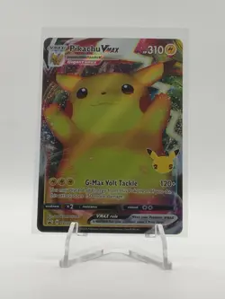 Pokemon TCG Pikachu VMAX SWSH062 (Celebrations) Black Star Promo holo MINT - Image 1