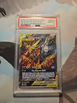 2019 Pokemon SM Promo Moltres Zapdos Articuno GX FA SM210 ETB PSA 10 - Image 1