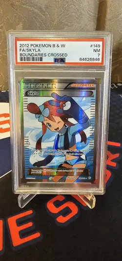2012 Pokemon Black & White Boundaries Crossed Full Art Skyla 149/149 PSA 7 - Image 1