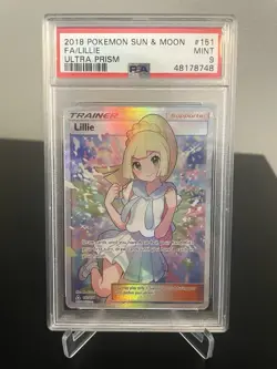 Pokemon Lillie Full Art 2018 Ultra Prism 151/156 PSA 9 - Image 1