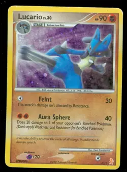 Pokemon LUCARIO 3/11 - RARE TRAINER KIT HOLO PROMO - HEAVY PLAY - Image 1