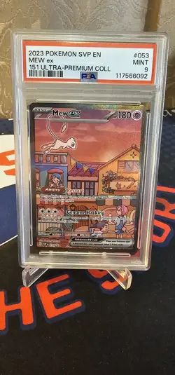 2023 Pokemon 151 Ultra Premium Collection Mew Ex Black Star Promo #053 PSA 9 - Image 1
