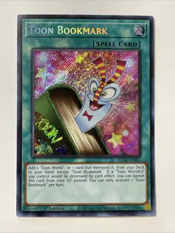Yu-Gi-Oh Toon Bookmark BLCR-EN067 Secret Rare 1st Edition - Image 1