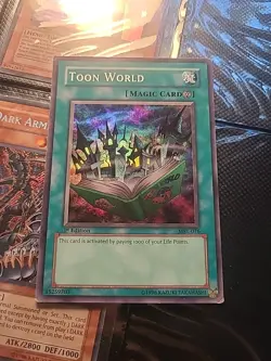 Yu-Gi-Oh! TCG - Toon World MRL-076 - 1st Edition Super Rare - Holo Wavy Print - Image 1