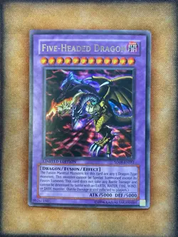 Yugioh Five-Headed Dragon SD09-ENSS1 Ultra Rare Limited Edition LP - Image 1