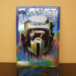 Star Wars Prerelease Scout Trooper Trading Card Holo Foil PR RARE SW01-PR08 USA - Image 1