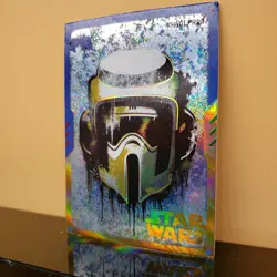 Star Wars Prerelease Scout Trooper Trading Card Holo Foil PR RARE SW01-PR08 USA - Image 3