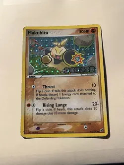 Pokemon TCG: Makuhita 65/107 (2005) Ex Deoxys • Reverse Holo Stamped Card - Image 1