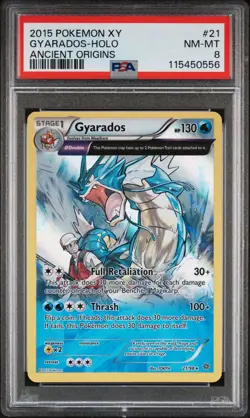 GYARADOS 21/98 PSA 8 XY ANCIENT ORIGINS HOLO RARE POKEMON CARD ENGLISH - Image 1