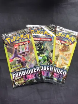 Pokemon Cards: Sealed Forbidden Light 3 Card Booster Pack - Image 1