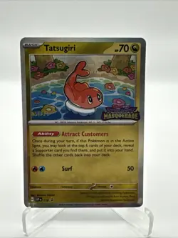 STAFF #118 Tatsugiri Scarlet & Violet Twilight Masquerade Pokemon TCG Promo Card - Image 1