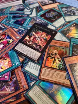 Yugioh 200+ random card lot HOLOS see pics assorted good vintage - Image 1