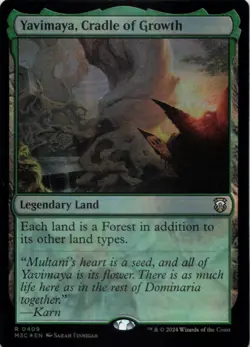 MTG Yavimaya, Cradle of Growth (Ripple Foil) Foil NM MH3 Commander - Image 1