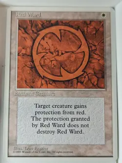 Red Ward - 4th Edition Core Set - Magic the Gathering MTG Nice! - Image 1
