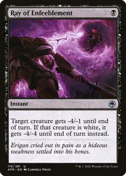 RAY OF ENFEEBLEMENT x4 mtg NM Adventures in The Forgotten Realms 4 Unc - Image 1