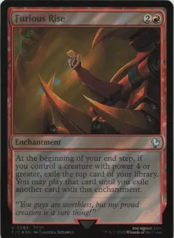 Furious Rise (Surge Foil) - FOIL - U Commander: FINAL FANTASY 294 - MTG - Image 1