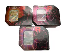 Pokemon Destined Rivals Team Rocket Tin Set Of 3 Mewtwo Nidoking Persian New - Image 1