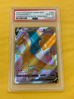 2020 Pokemon Champions Path Charizard V ETB BSP Promo #050 PSA 10 - Image 1