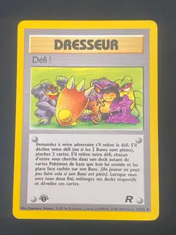 CARTE POKEMON DEFI! 74/82 EDITION 1 FR PEU COMMUNE WIZARDS TEAM ROCKET - TBE - Image 1