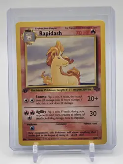 Pokemon Jungle 1st Edition Rapidash 44/64 LP - Image 1
