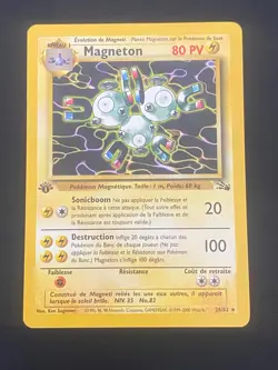 CARTE POKEMON MAGNETON 26/62 EDITION 1 FR RARE WIZARDS FOSSILE - TBE - Image 1