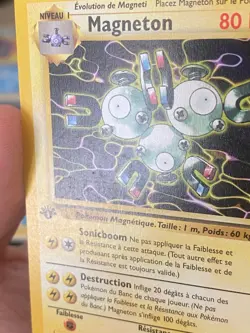 CARTE POKEMON MAGNETON 26/62 EDITION 1 FR RARE WIZARDS FOSSILE - TBE - Image 5
