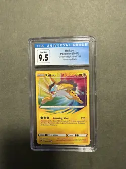 2020 Pokemon Vivid Voltage Raikou #050 Amazing Rare CGC GEM MINT 9.5 (10) - Image 1