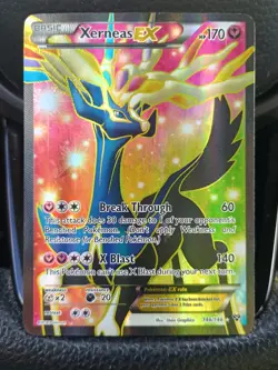 Pokemon TCG Xerneas EX (146 Full Art) 146/146 XY Base Set Holo Nintendo 2014 LP - Image 1
